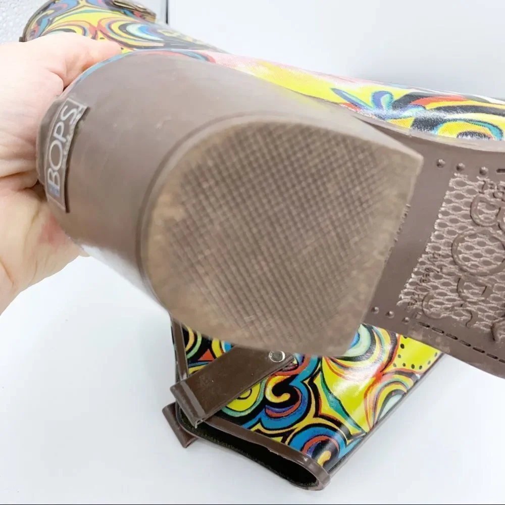 ‎Bop by BEEHIVE Calico Print Cowboy Rainboots